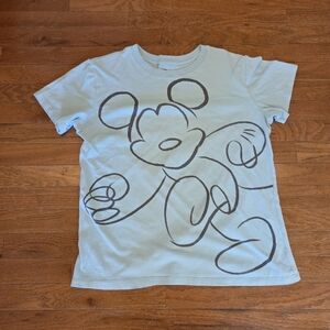 Disney Light Blue Mickey Mouse Women's 100% Cotton Tee